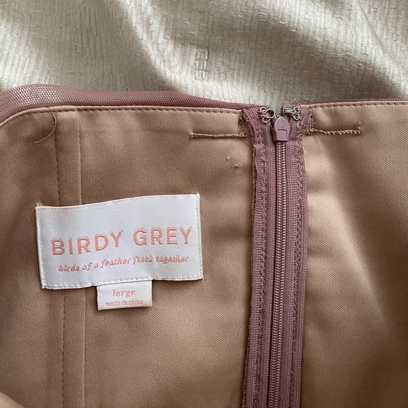 Birdy Grey Christina Tulle Sandy Mauve Convertible Dress Size Large - Picture 6 of 8